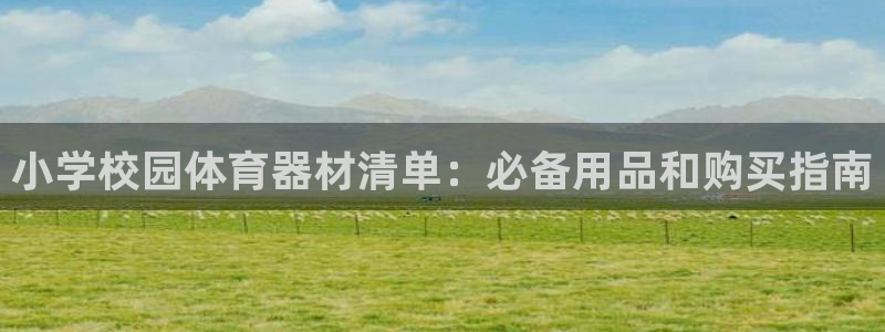 杏宇辉煌：小学校园体育器材清单：必备用品和购买指南